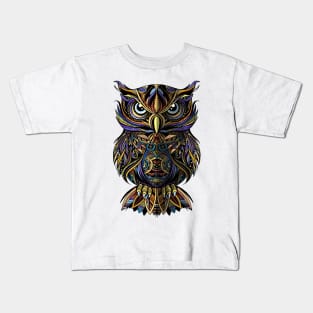 OWL drawn in zentangle style. Antistress freehand sketch drawing Kids T-Shirt